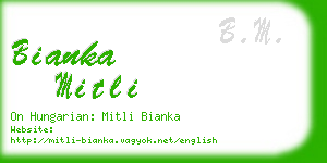 bianka mitli business card